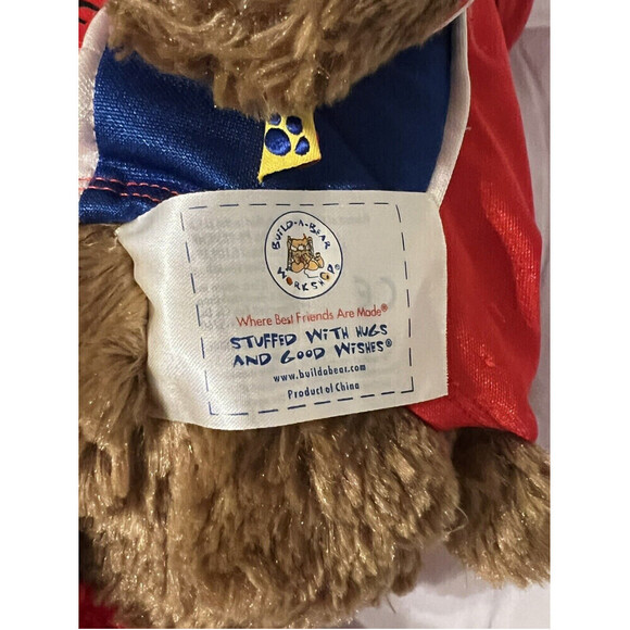 Vintage Build-a-Bear Bearemy Plush Teddy Eyebrows Stuffed Animal 16” Fabric Paws - Picture 11 of 12